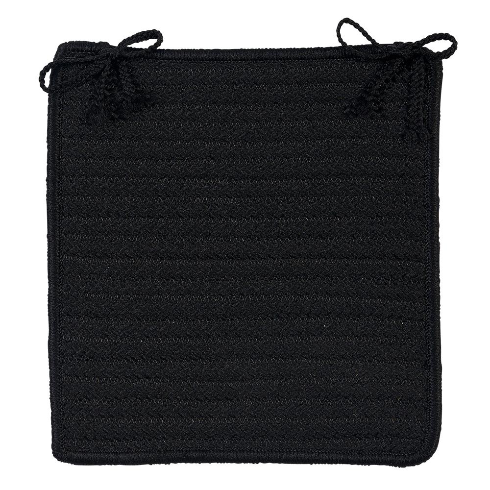 Colonial Mills H031A015X015SX Simply Home Solid - Black Chair Pad (single)